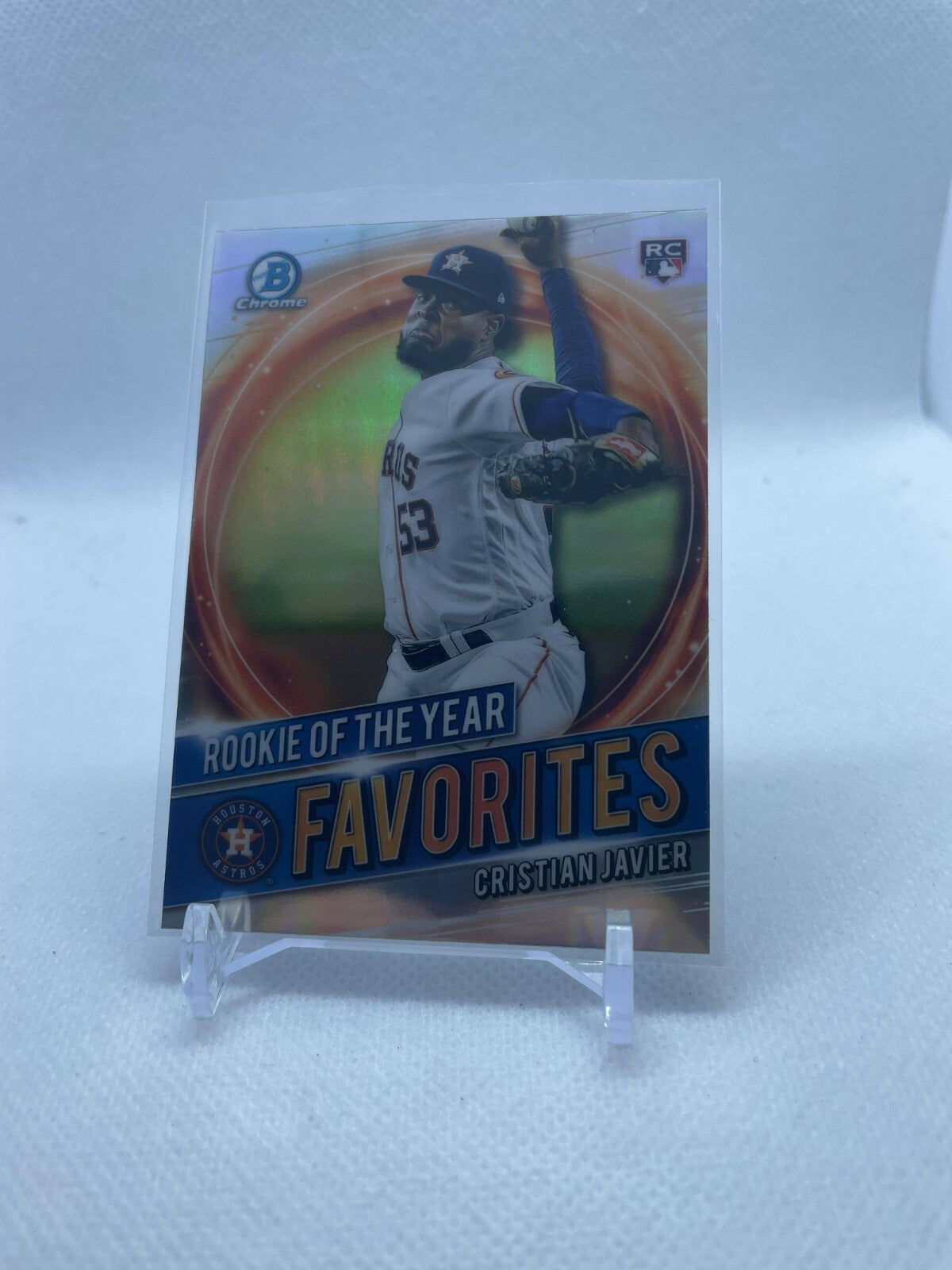 2021 Cristian Javier Topps Bowman Chrome Rookie Of The Year Favourites