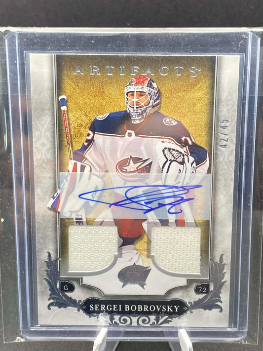 SERGEI BOBROVSKY 2018-19 Upper Deck Artifacts Hockey Card #117 Jersey Auto /45