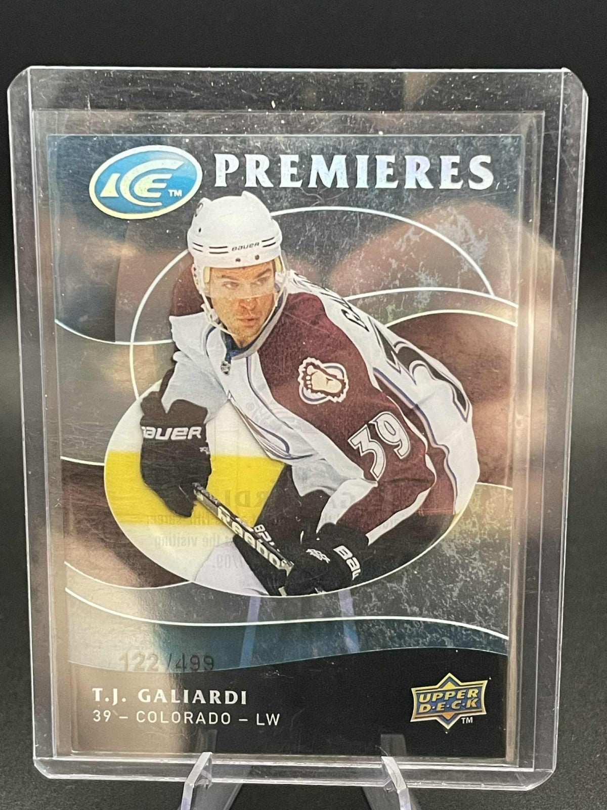 T.J. Galiardi 2009-10 Upper Deck Ice /499 Rookie Premieres RC AVALANCHE #146
