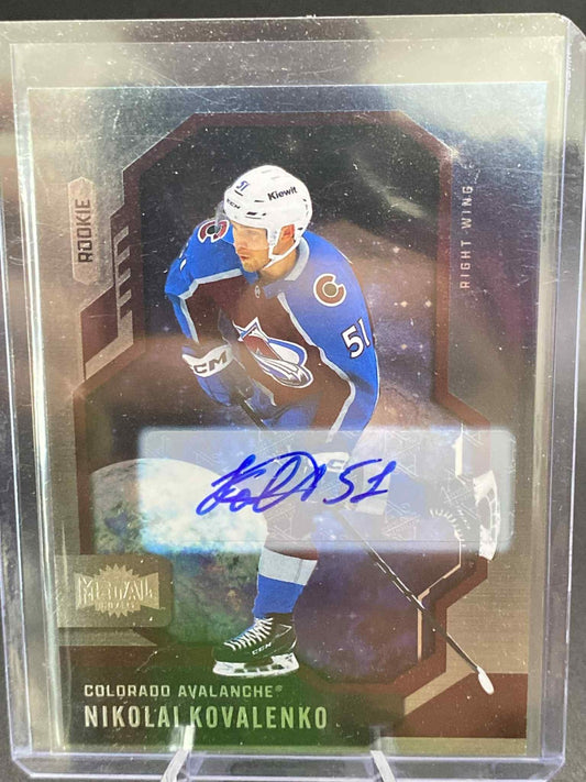 2024-25 Skybox Metal Universe Nikolai Kovalenko Base Auto Colorado Avalanche