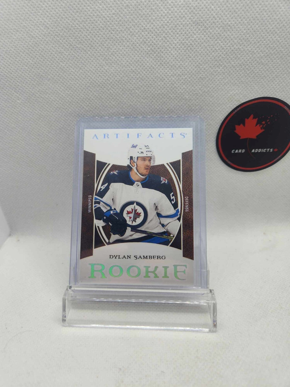 2022-23 Upper Deck Artifacts Rookies Leather DYLAN SAMBERG #187 Winnipeg Jets RC