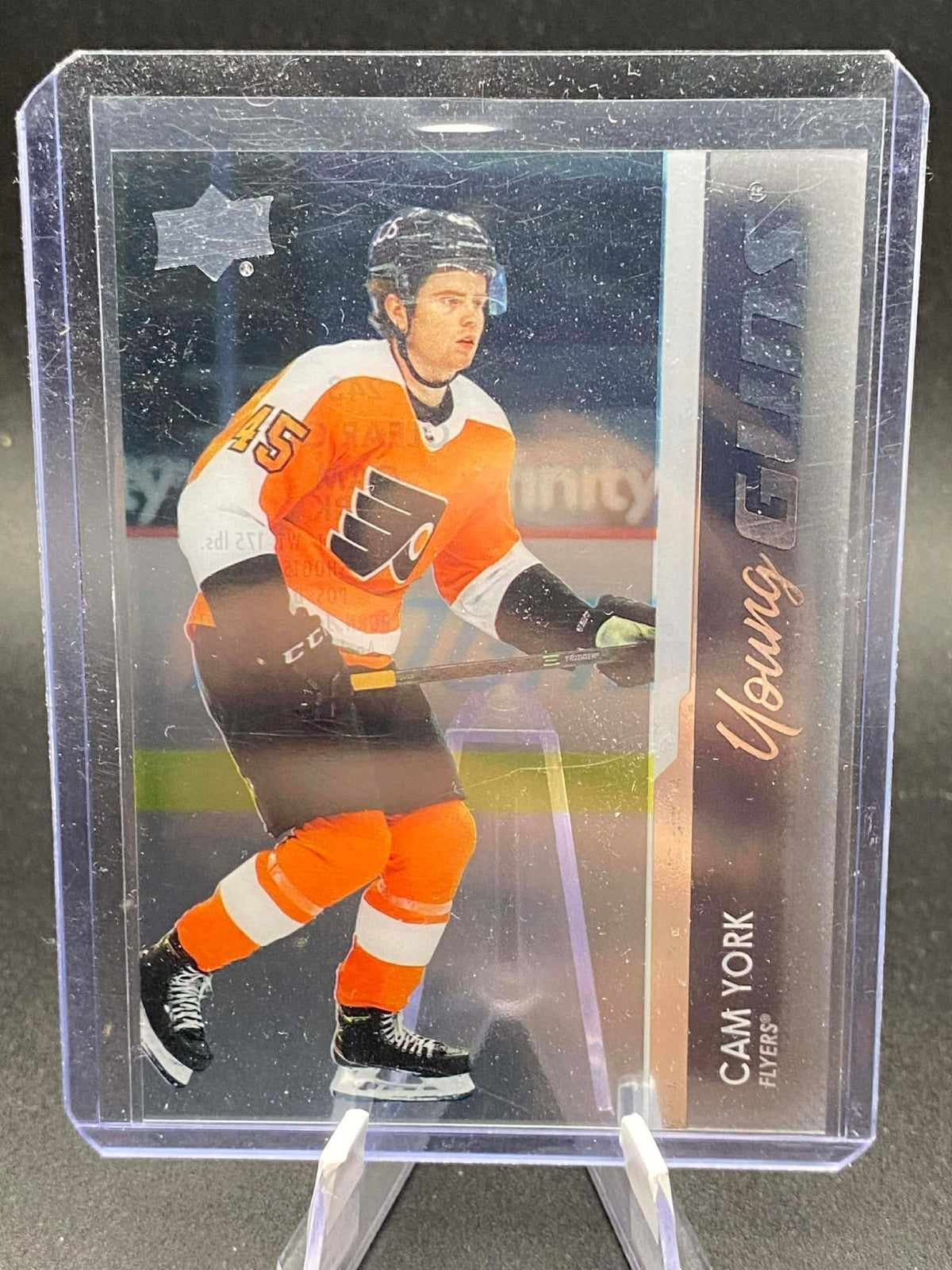 2021-22 Upper Deck Young Guns Clear Cut Rookie Cam York RC Philadelphia