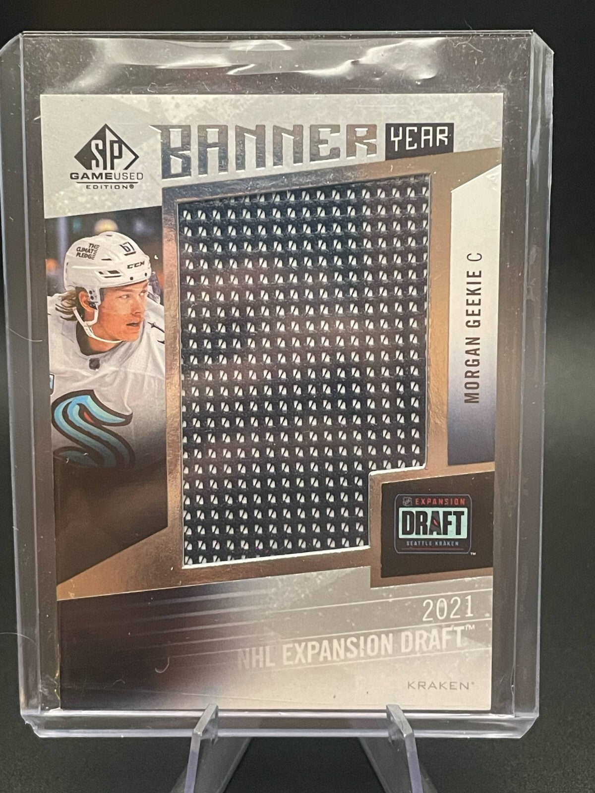 2023-24 SP Game Used Banner Year 2021 Draft #BYKR MORGAN GEEKIE Seattle Kraken