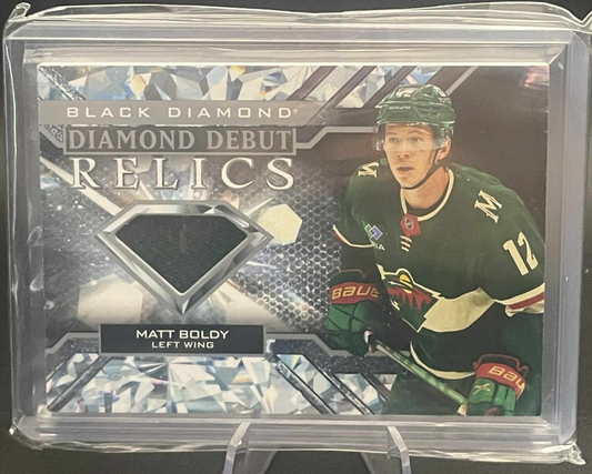 22-23 Black Diamond Hockey Diamond Debut Jersey Relics DD-BO Matt Boldy