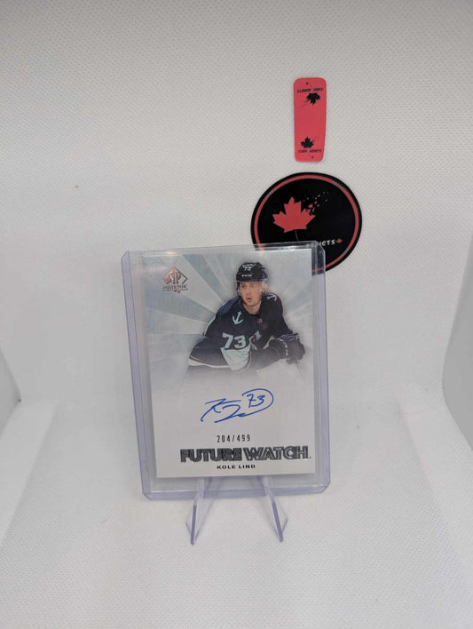 2021-22 SP Authentic Kole Lind Future Watch Auto Retro /499