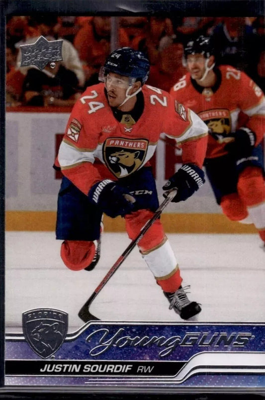 2023-24 Upper Deck Series 2 Justin Sourdif Young Guns Rookie #471