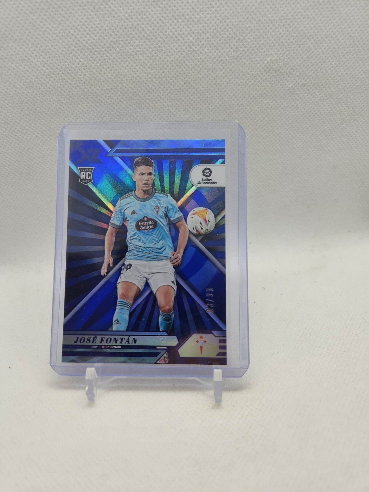 Jose Fontan RC #121 Blue Holo /99 XR 2021-22 Panini Chronicles La Liga Rookie