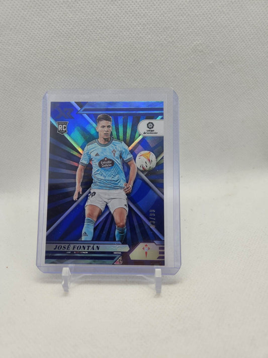 Jose Fontan RC #121 Blue Holo /99 XR 2021-22 Panini Chronicles La Liga Rookie