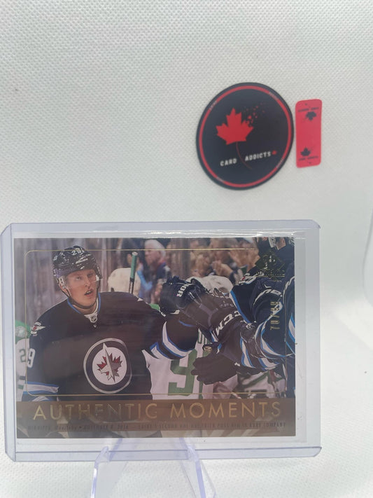 2016-17 SP Authentic Moments Gold /99 Patrik Laine #114 Rookie RC