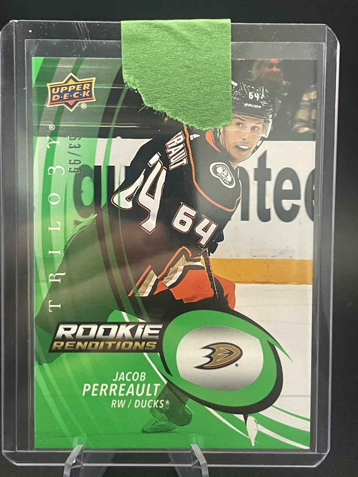 2022-23 Upper Deck Trilogy - Rookie Renditions Green #RR-18 Jacob Perreault /99