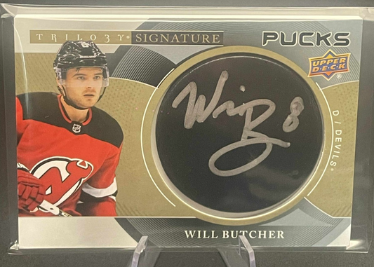 18/19 UPPER DECK TRILOGY SIGNATURE PUCKS AUTOGRAPH Will Butcher #SPWB