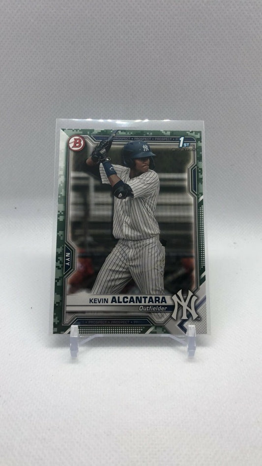 2021 Bowman 1st Bowman Kevin Alcantara Camo Parallel Yankees