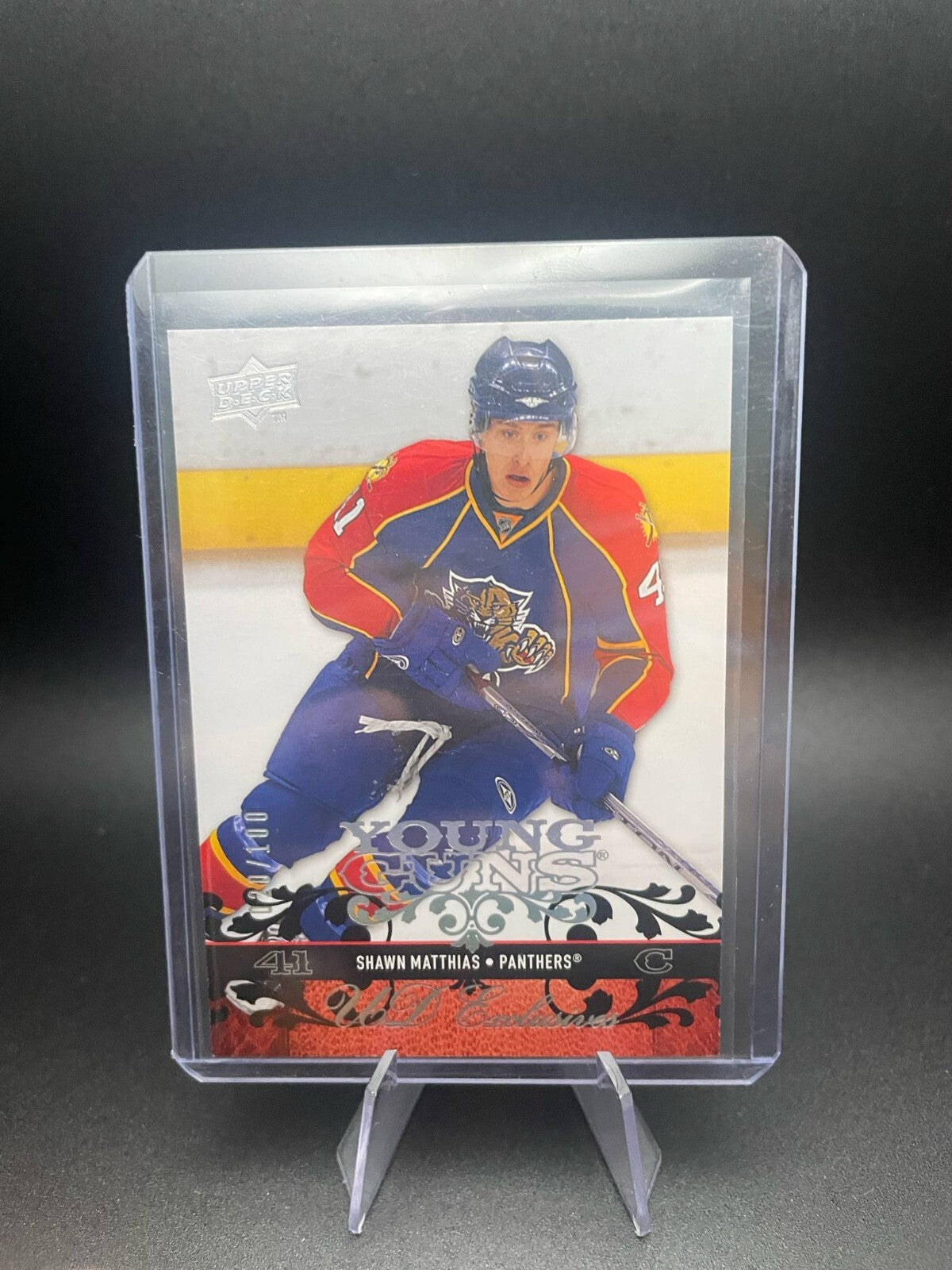 2008-09 Upper Deck UD Exclusives Shawn Matthias Young Guns /100 Rookie #219