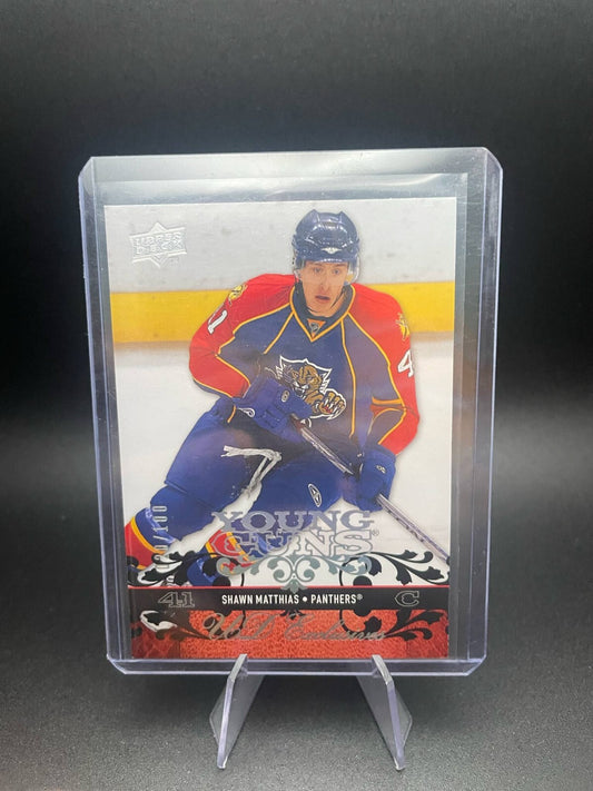 2008-09 Upper Deck UD Exclusives Shawn Matthias Young Guns /100 Rookie #219