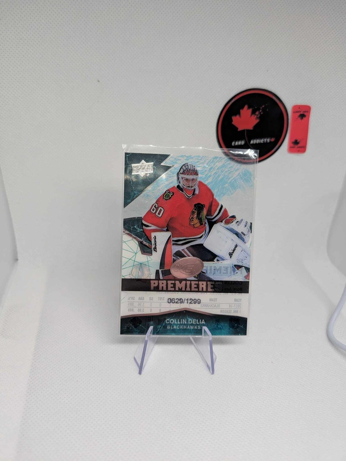2018-19 ICE PREMIERES ROOKIE COLLIN DELIA #56 /1299 RC