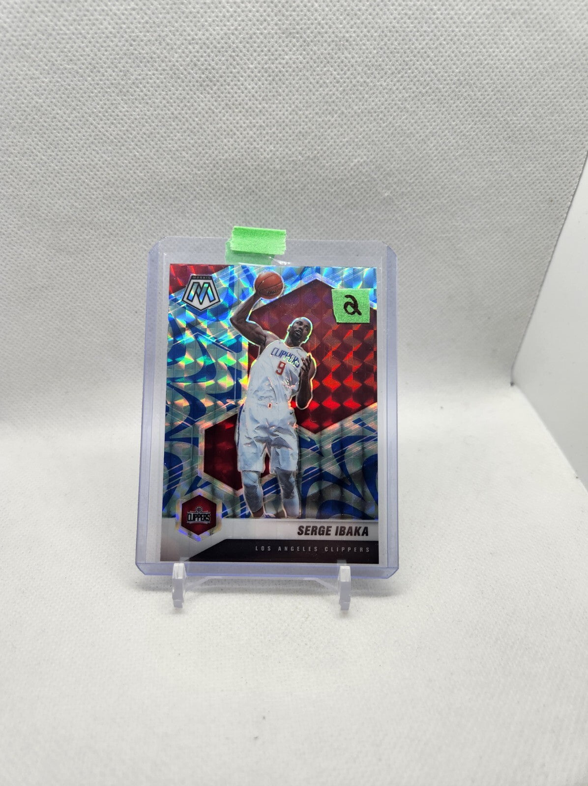2020-21 Mosaic Serge Ibaka Blue Reactive Prizm Los Angeles Clippers #115
