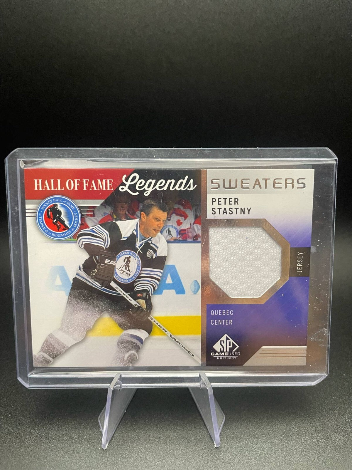2021-22 SP Game Used Hall Of Fame Legends Sweaters Peter Stastny Card# HOF-PS