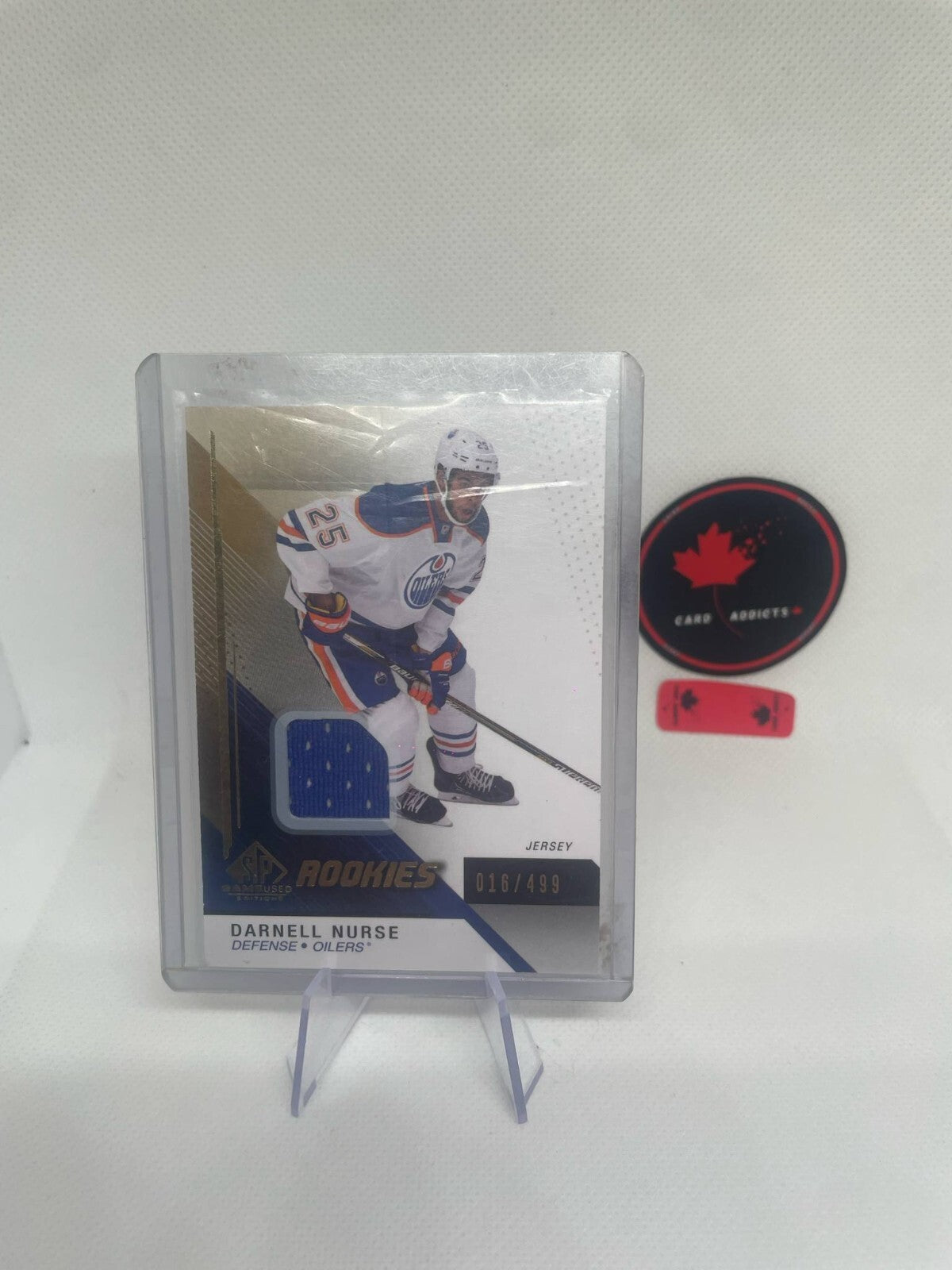 Darnell Nurse RC 2014-15 SP Game Used Hockey Rookie Jersey / 499