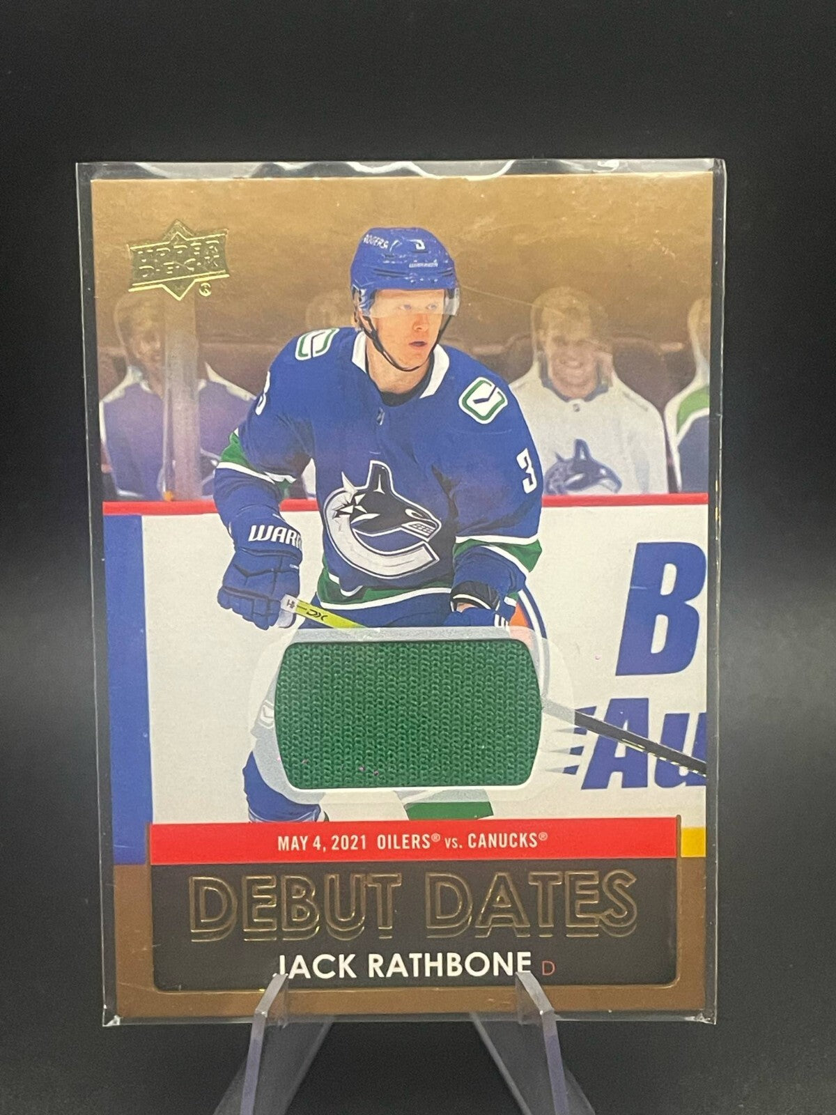 Jack Rathbone 2021-22 Upper Deck Series 1 Debut Dates Jersey