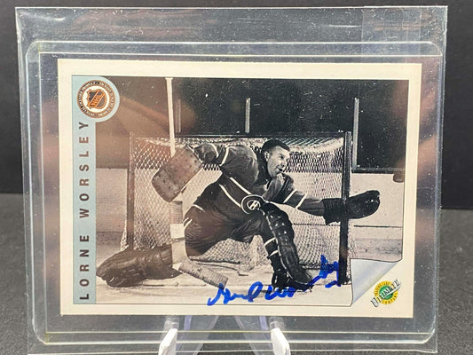 NHL-SIGNED AUTOGRAPH HOCKEY CARD-LORNE GUMP WORSLEY-MONTREAL CANADIENS AUTO