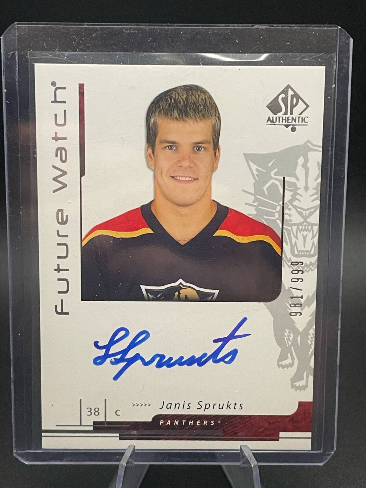 2006-07 SP Authentic FUTURE WATCH Janis Sprukts Rookie Auto /999 Florida