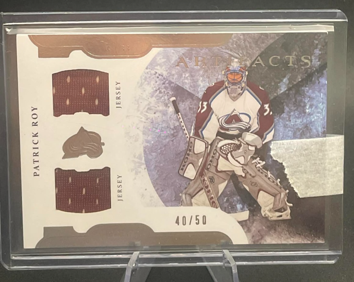 2011-12 UD /50 Patrick Roy ARTIFACTS DOUBLE JERSEYS