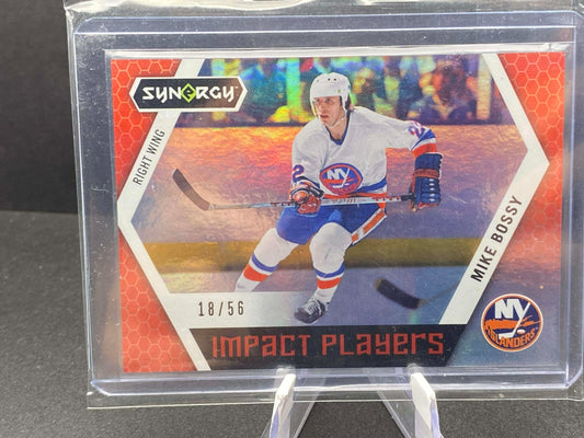 2017-18 Upper Deck Synergy Impact Players Red /56 Mike Bossy #IP-17 HOF