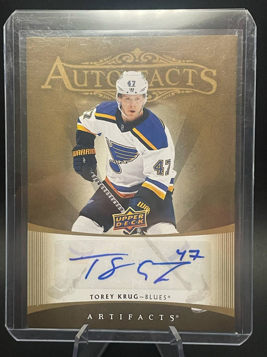 2022-23 Upper Deck Artifacts Autofacts Torey Krug St Louis Blues