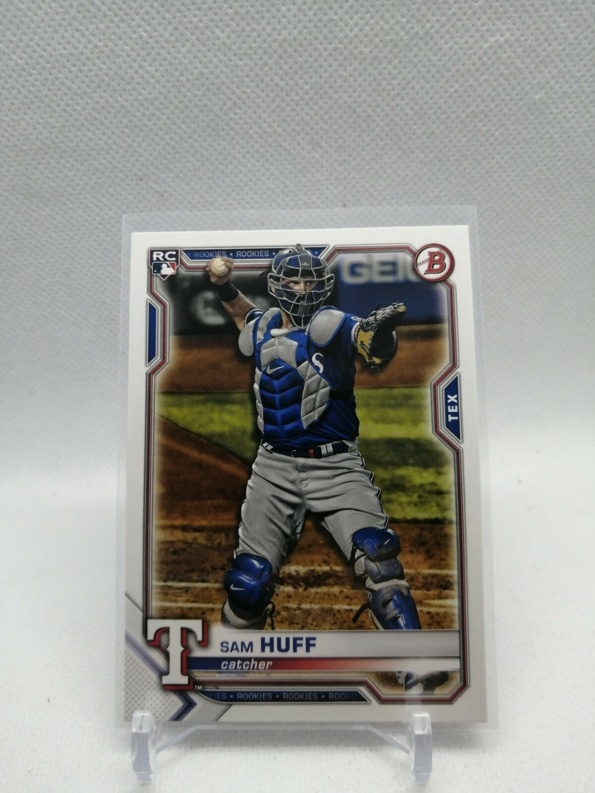 2021 Bowman Rookie Card #23 - Sam Huff - Rangers RC!