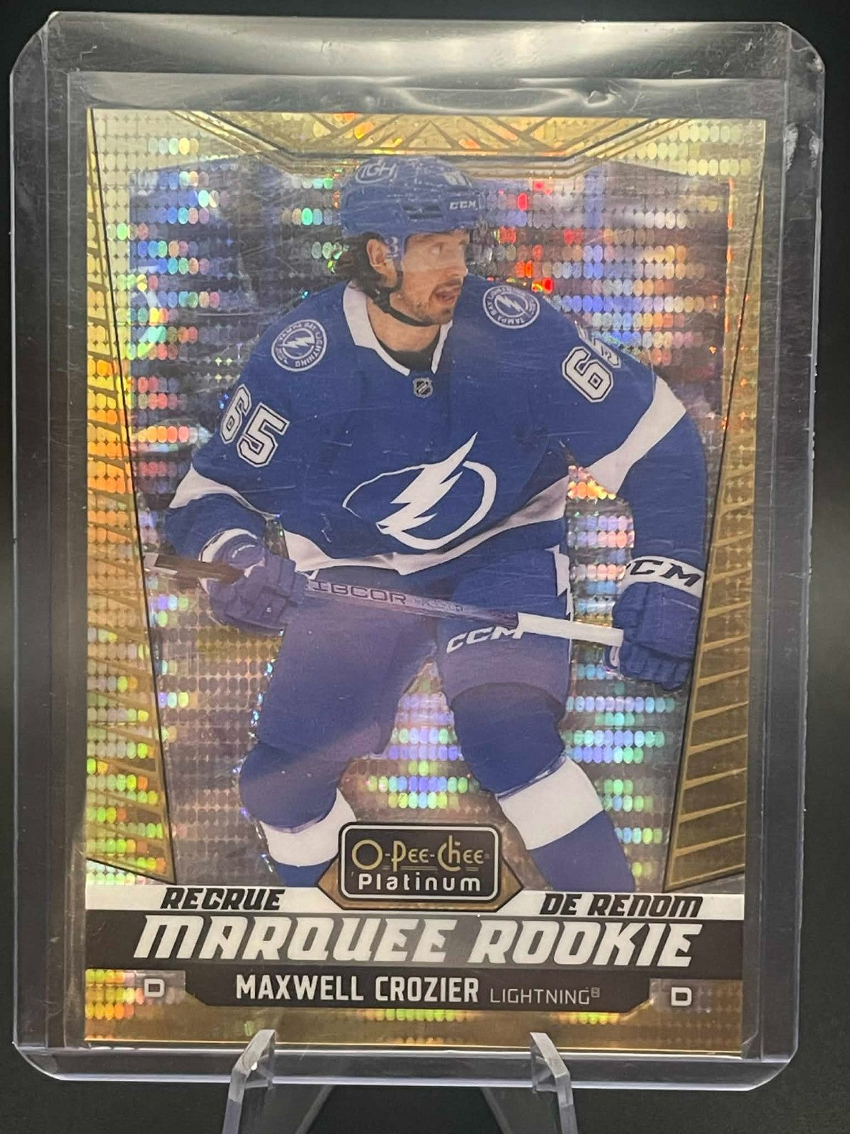 2024-25 O-Pee-Chee Platinum Marquee Rookie Seismic Gold Maxwell Crozier /50 #259