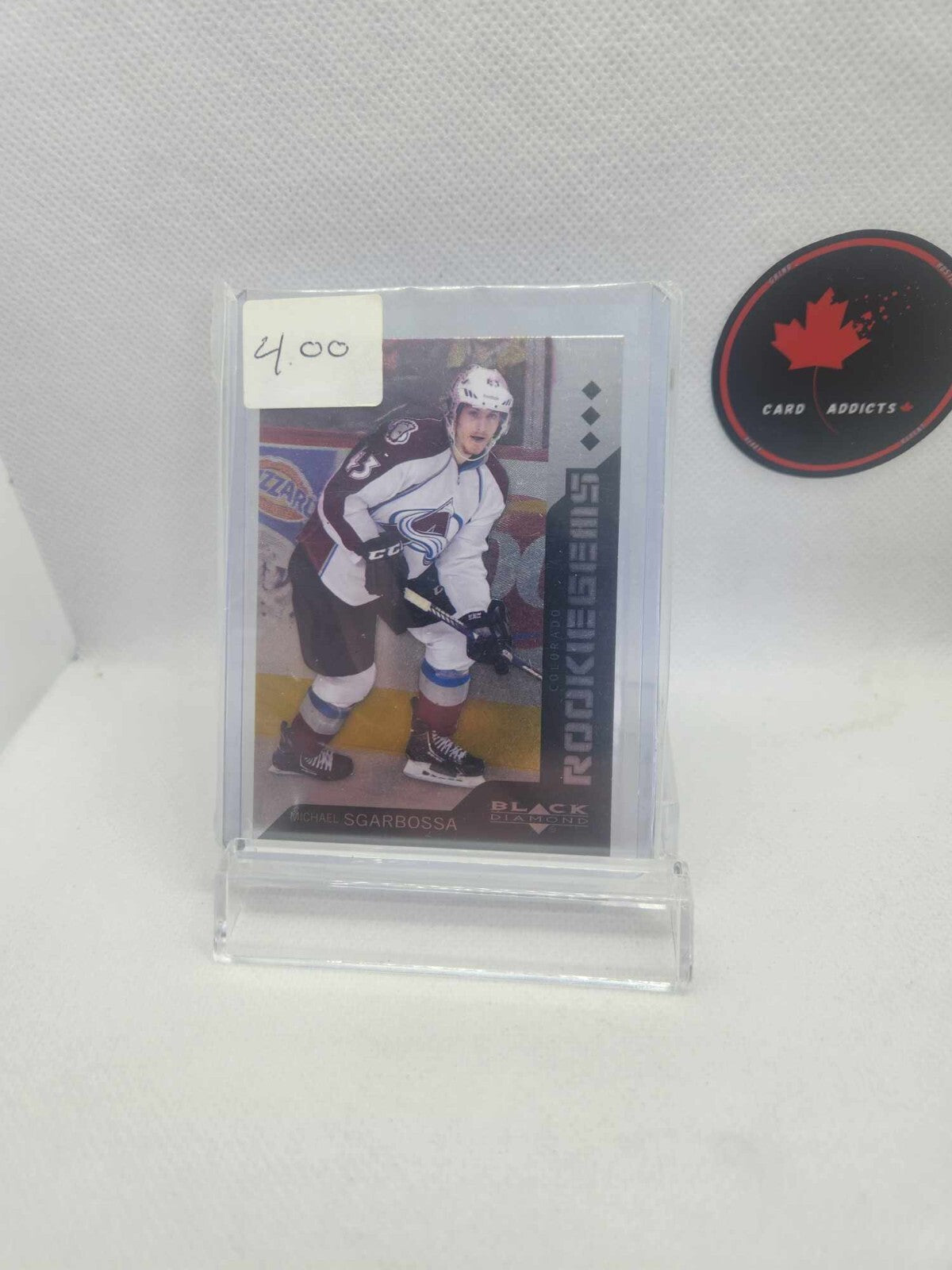 2013-14 UD Black Diamond MICHAEL SGARBOSSA Rookie Gems Triple RC #195 AVALANCHE