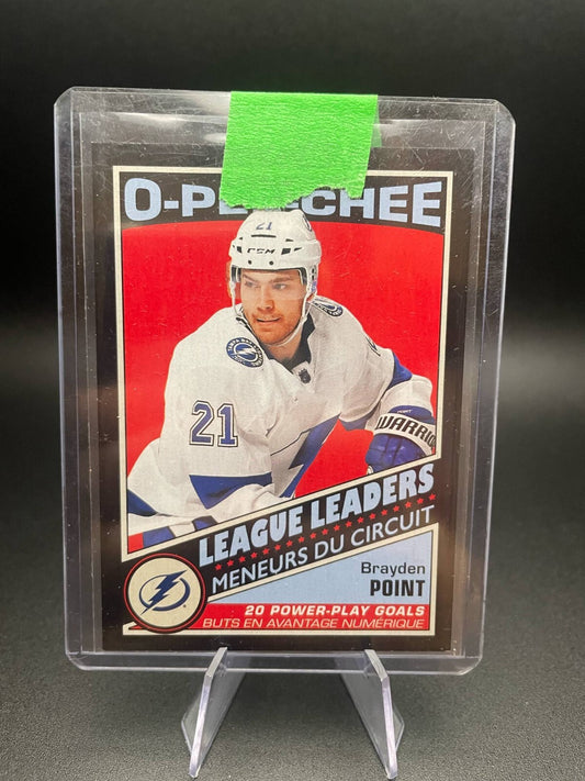 2019-20 O Pee Chee Retro League Leaders Brayden Point Lightning Black /100