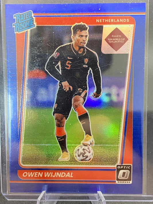 2021 Panini Donruss Road to Qatar Rated Rookie Optic Blue Prizm /99 Owen Wijndal
