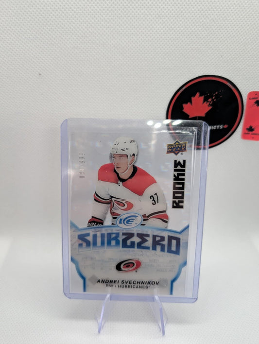 2018-19 Upper Deck Ice #SZ-32 Andrei Svechnikov Subzero Rookie RC Acetate /999