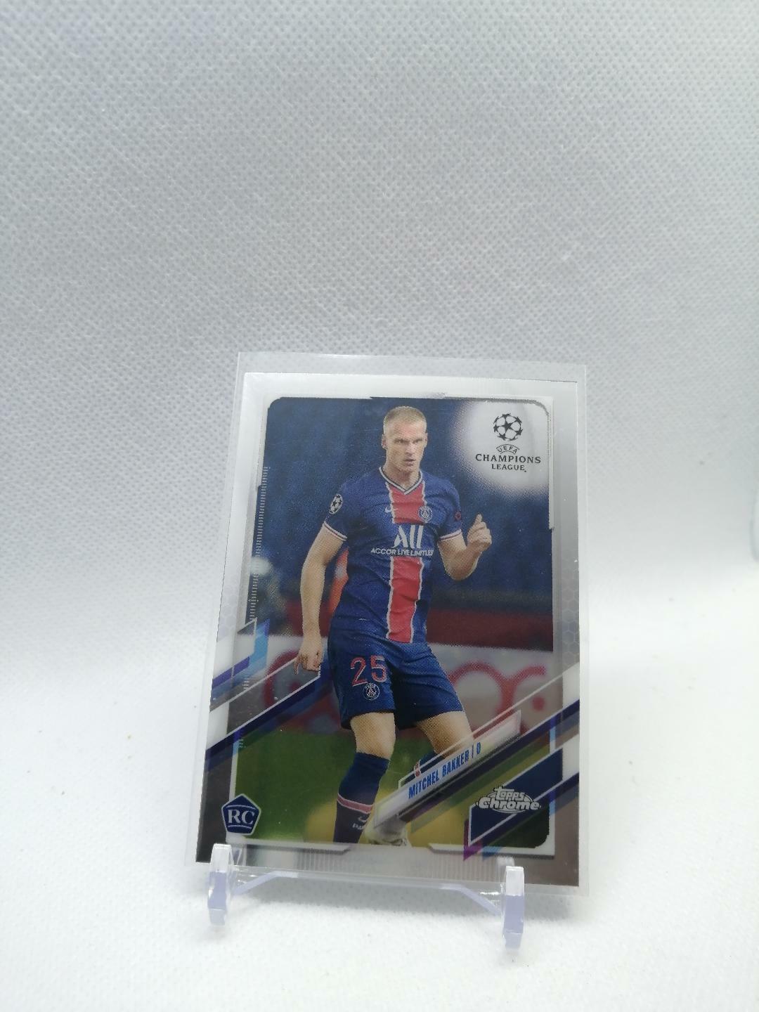2020-21 TOPPS CHROME UEFA CHAMPIONS LEAGUE #51 MITCHEL BAKKER Rookie Card RC