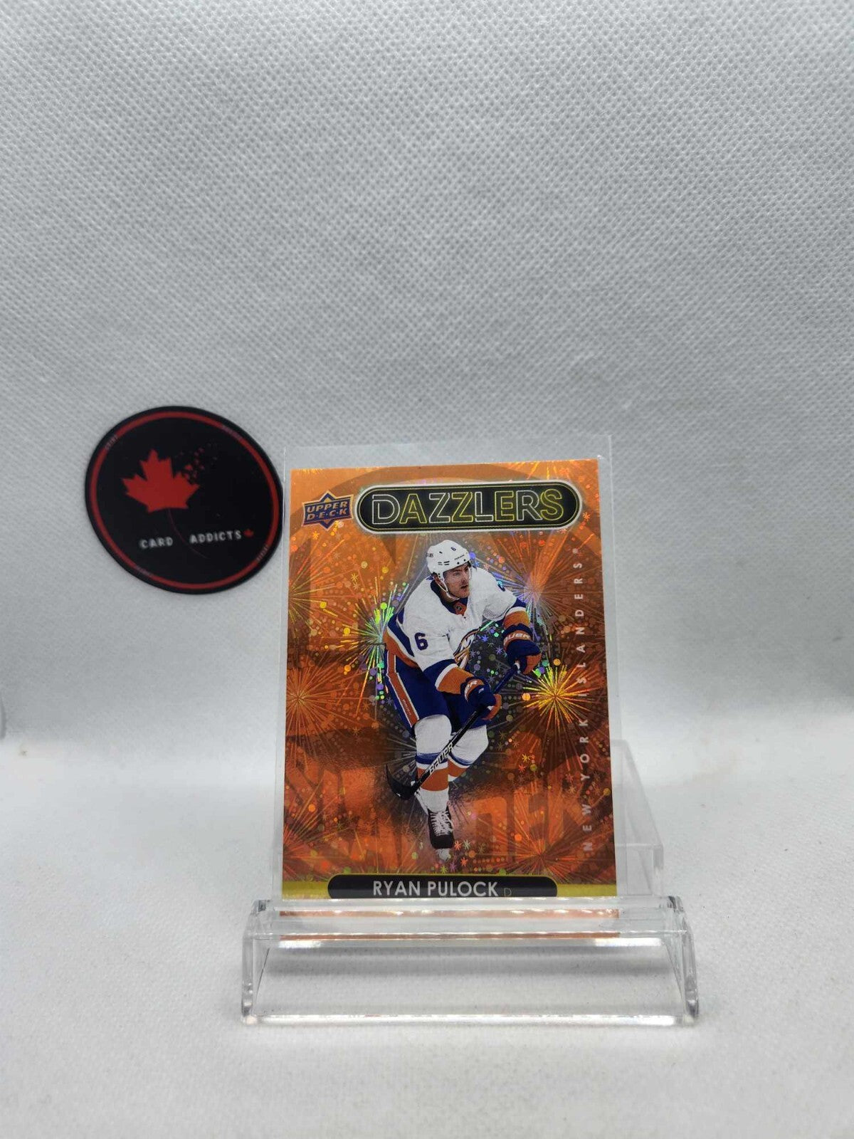 21-22 Upper Deck Dazzlers Orange Insert Card #DZ-80 - Ryan Pulock Islanders