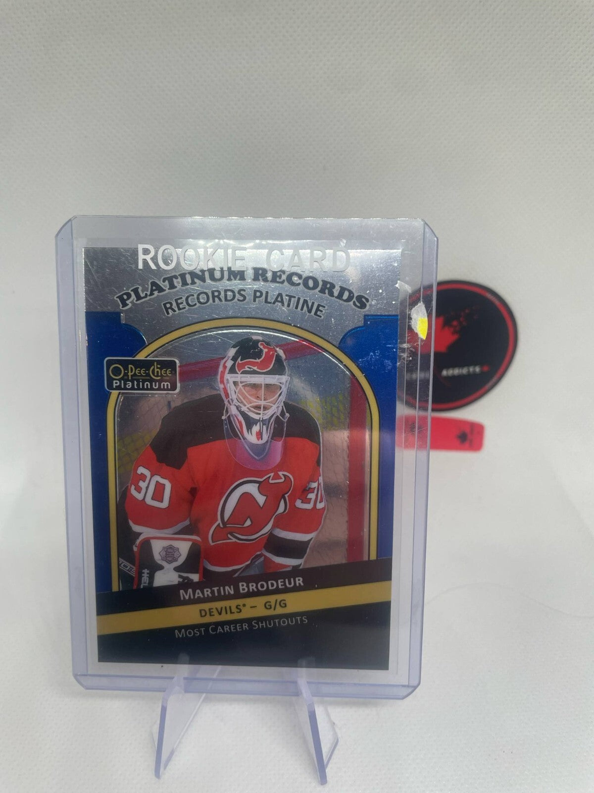 Martin Brodeur 2017-18 O-Pee-Chee Platinum Platinum Records Card #PR-10