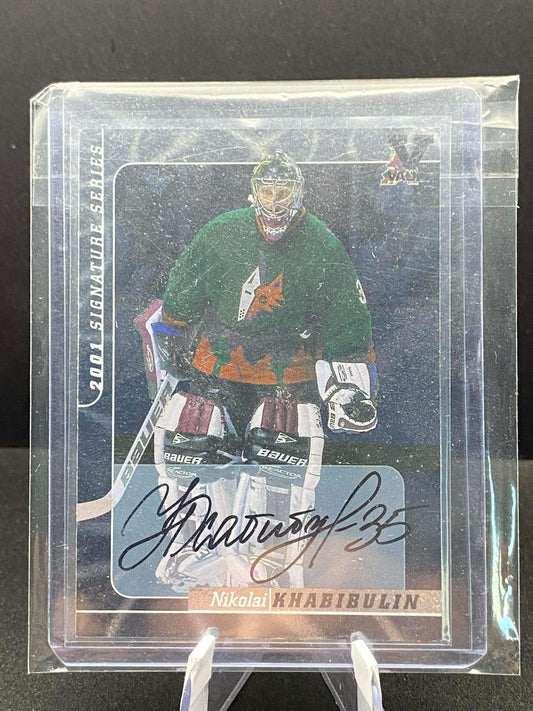 2000-01 ITG Be A Player Signature Series Auto Nikolai Khabibulin #209 Auto HoF