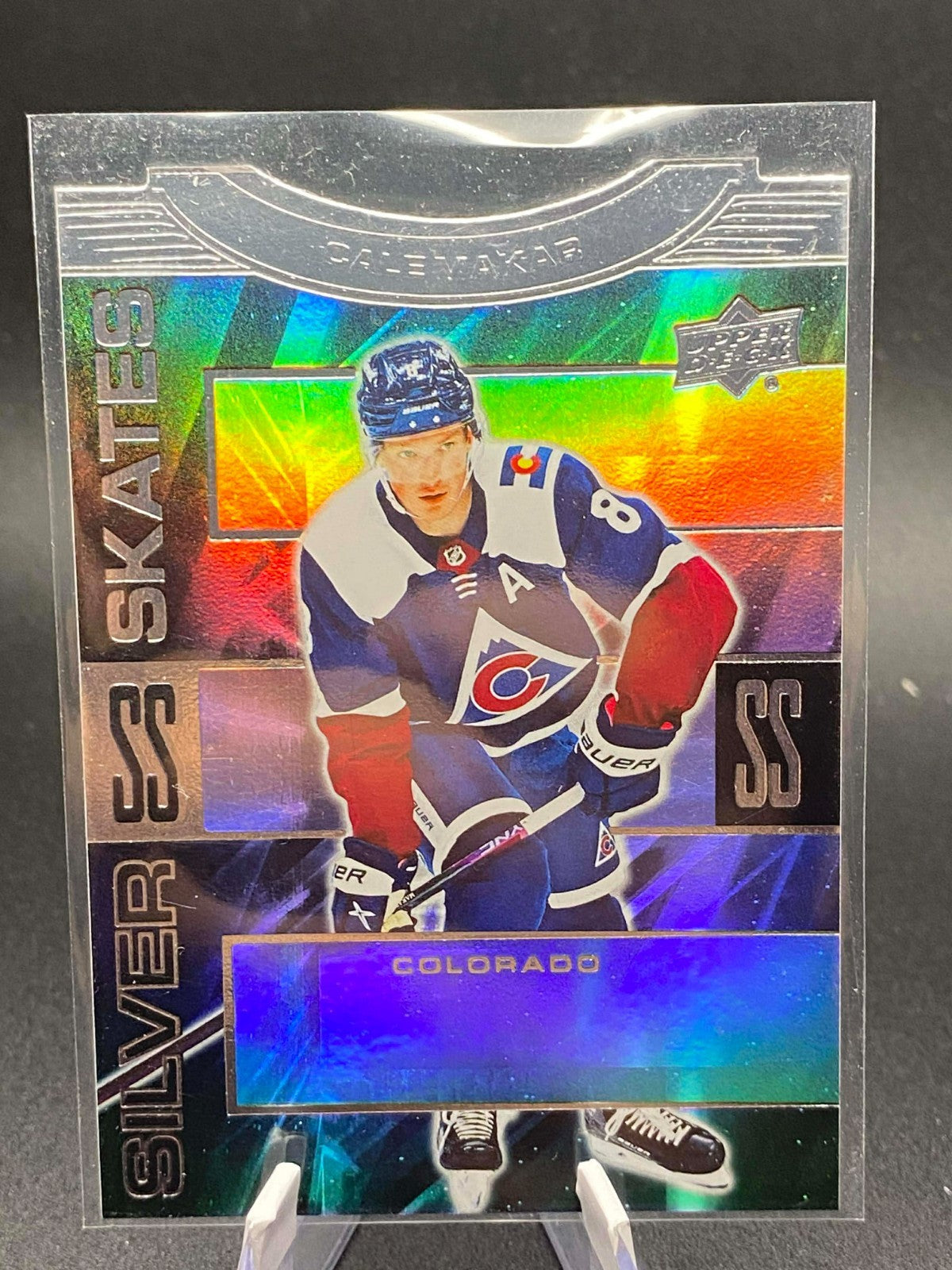23-24 Upper Deck Cale Makar Silver Skates 🚨🚨🚨 Colorado Avalanche