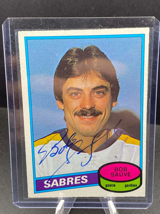 1980-81 O-Pee-Chee Bob Sauve #266 Buffalo Sabres Auto