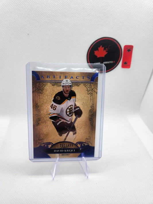 David Krejci Blue Saphire /499 2020-21 Artifacts Upper Deck Boston Bruins