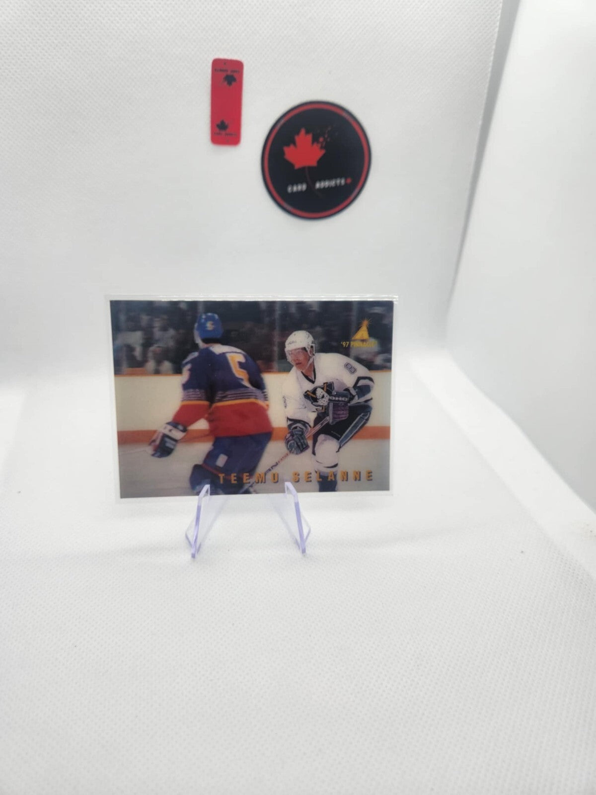 1997 PINNACLE HOCKEY TEEMU SELANNE MCDONALD'S 3D CARD MCD-2 ANAHEIM MIGHTY DUCKS