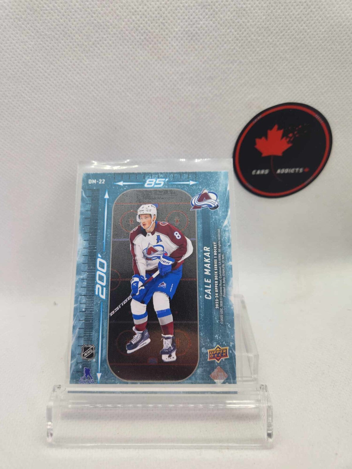2023-24 UD Cale Makar DM-22 200’x85’ Colorado Avalanche