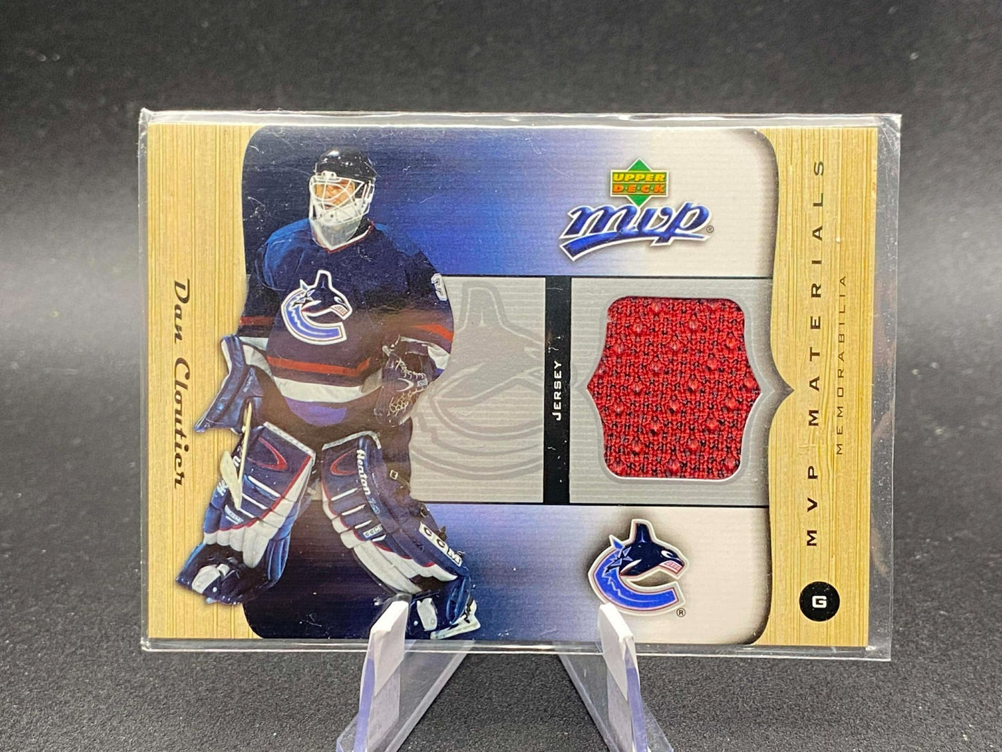 2005-06 Upper Deck MVP Materials Dan Cloutier Jersey Vancouver Canucks #M-DC
