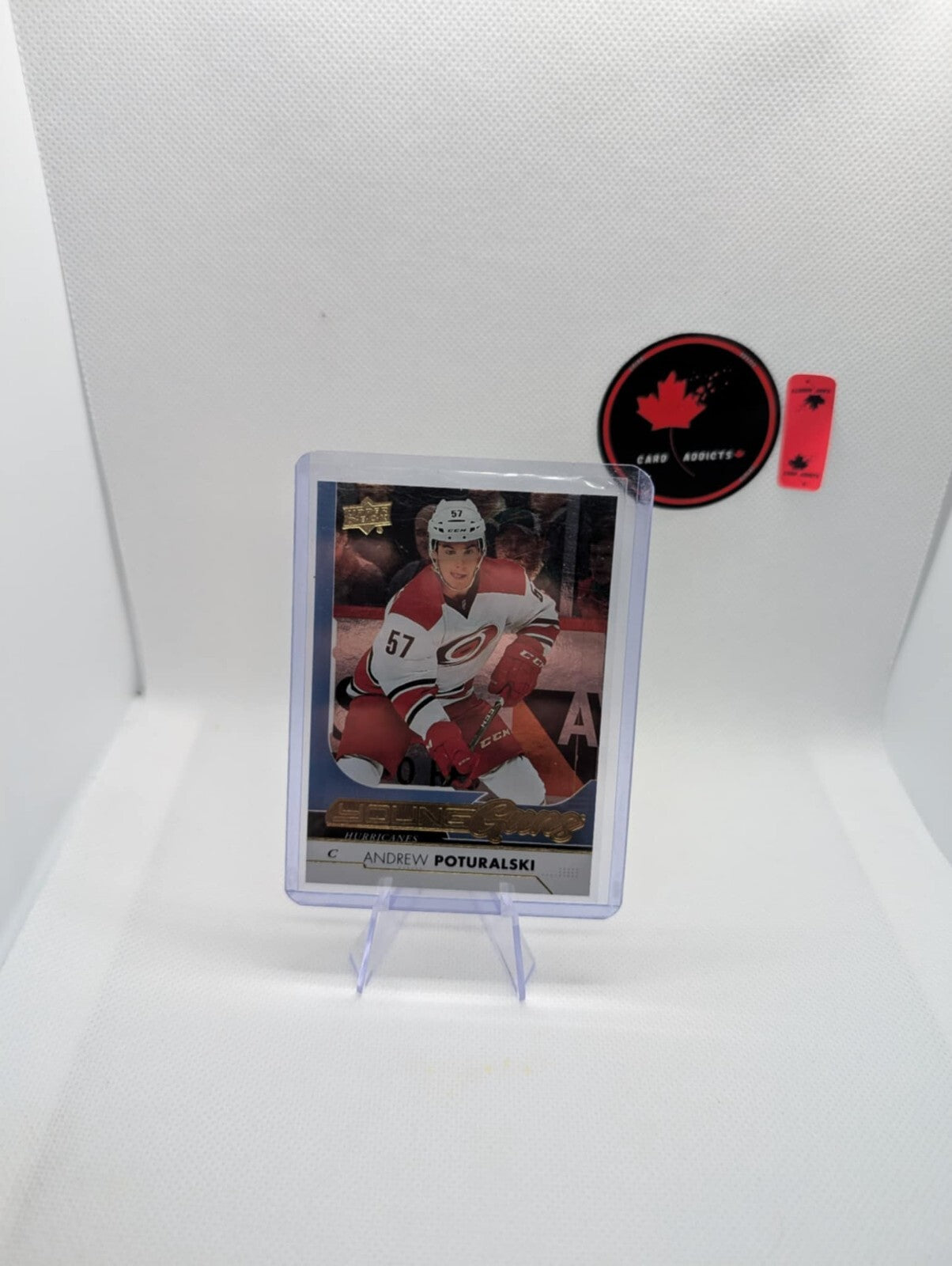 2017-18 Andrew Poturalski UD Upper Deck YG Young Guns Silver Foil #483 Rookie RC
