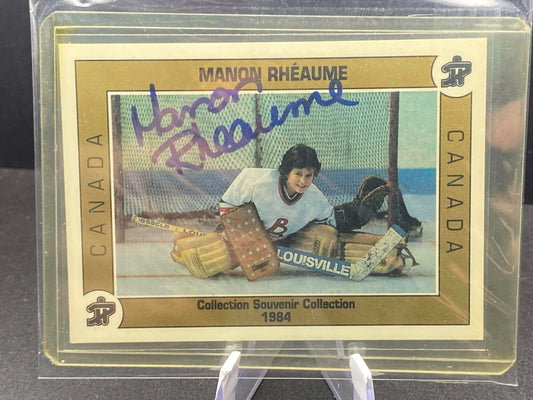 93-94 COLLECTION SOUVENIR 1984 PEEWEE TOUNAMENT MANON RHEAUME AUTO CHARLESBOURG