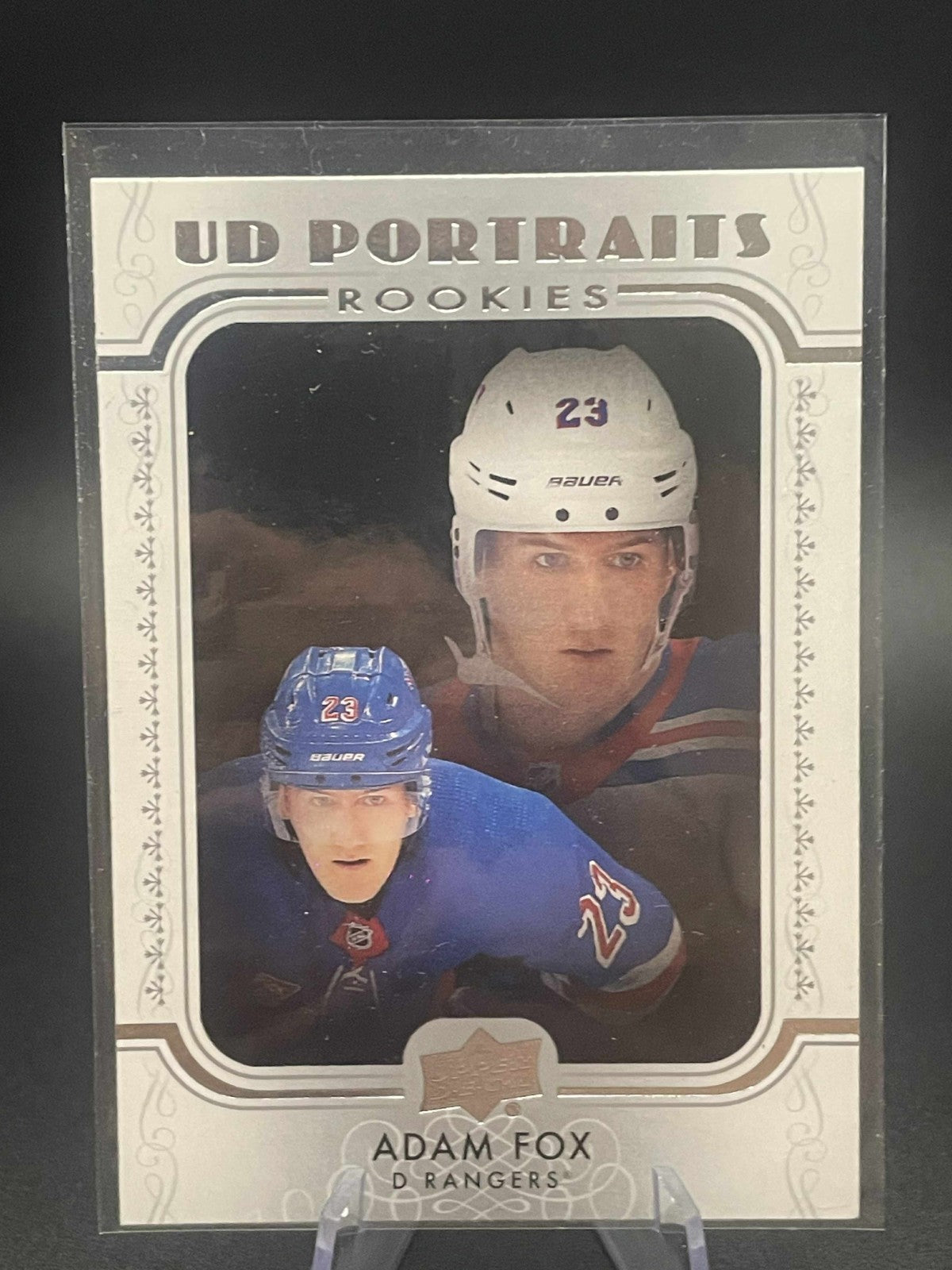 2019 19-20 UPPER-DECK UD PORTRAITS ROOKIES NEW-YORK RANGERS ADAM FOX #P-63