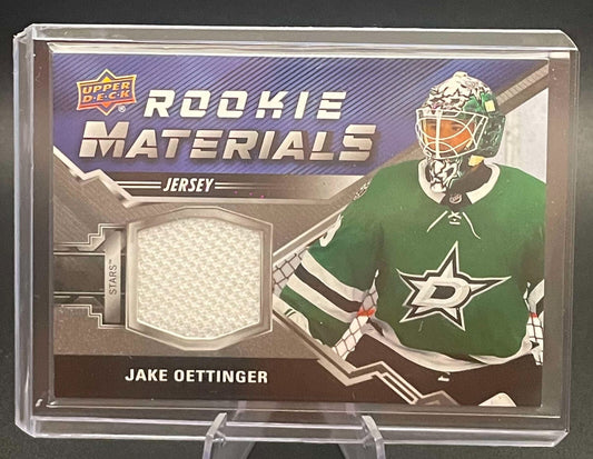 2020-21 Upper Deck Series 2 Jake Oettinger Rookie Materials #RM-JO