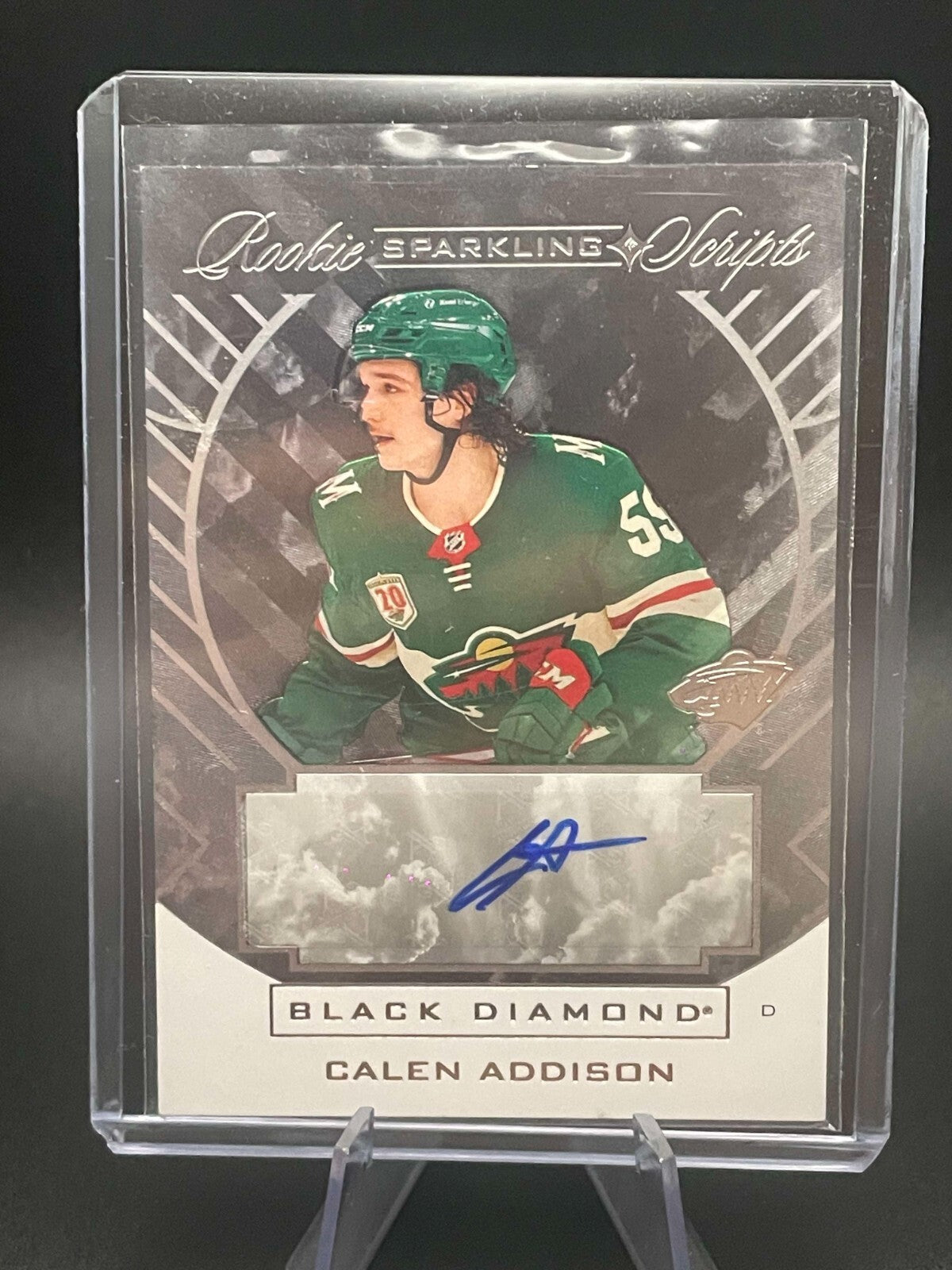 2021-22 Calen Addison LOT UD Rookie Sparkling Scripts AUTO Diamond Futures /249