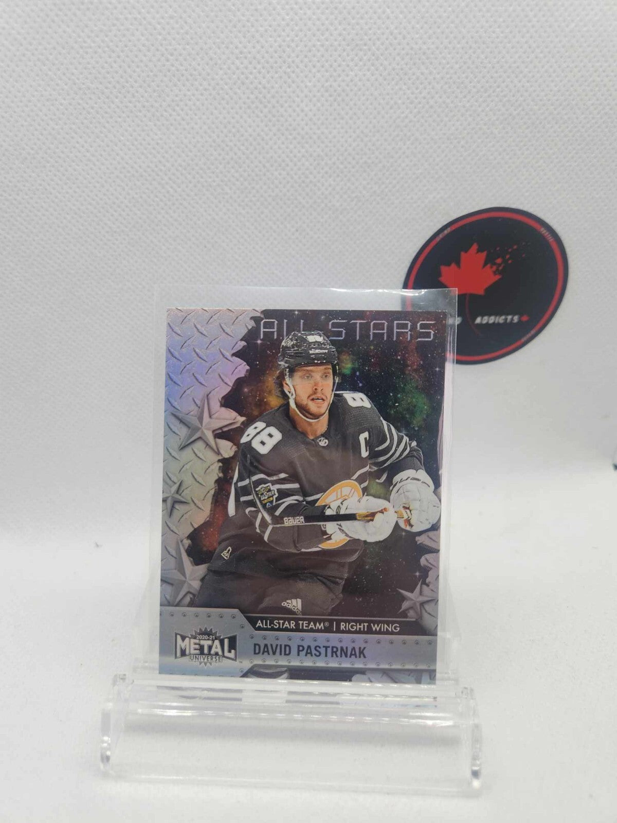 David Pastrnak 2020-21 Metal Universe All Star 158